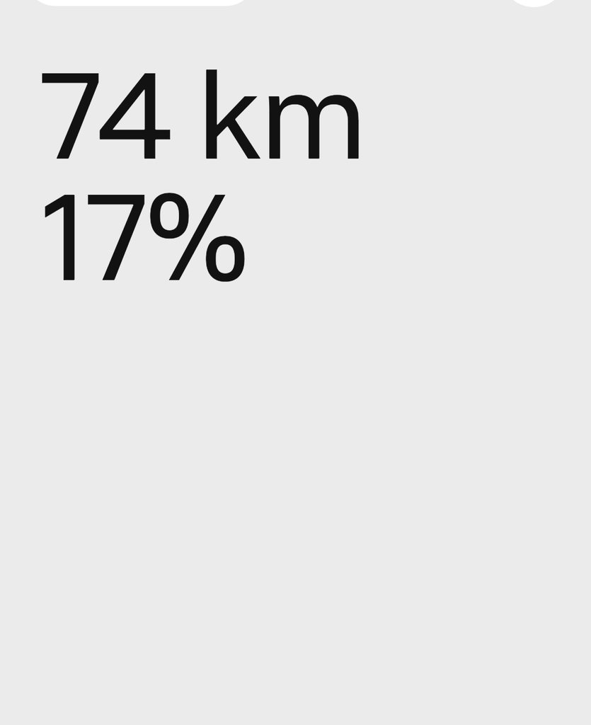 9/24夜 充電開始時（残量17%・航続距離74km）