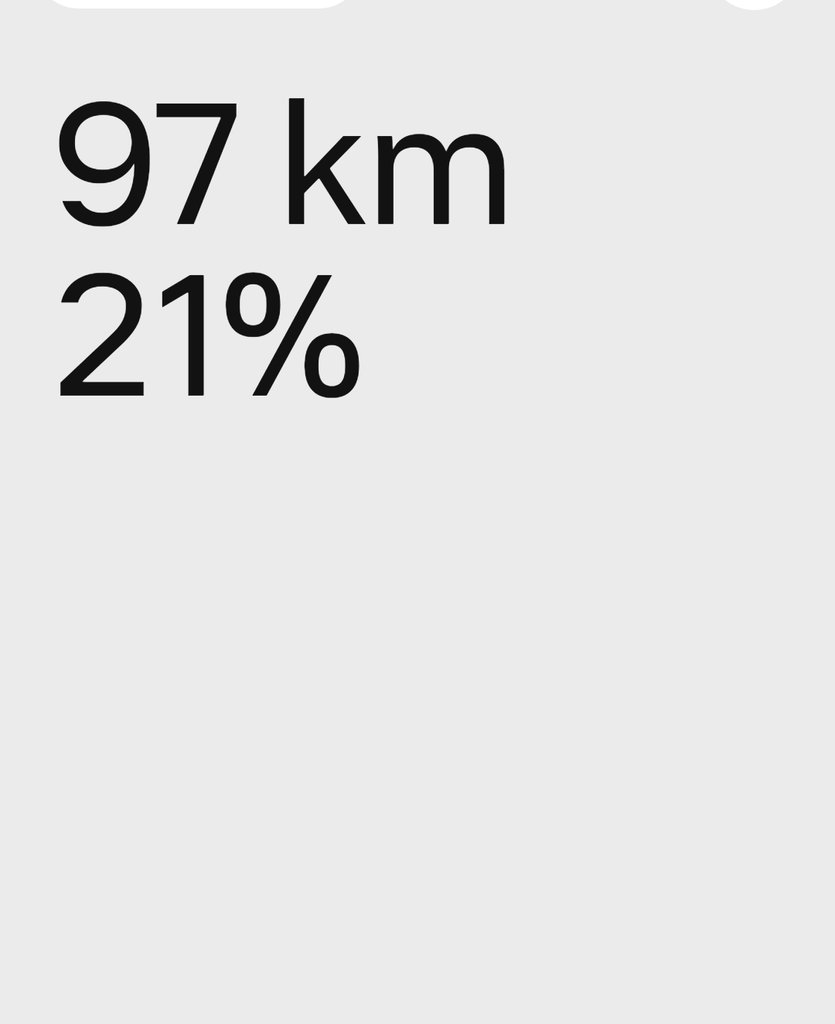 9/29 充電開始時（残量21%・航続距離97km）